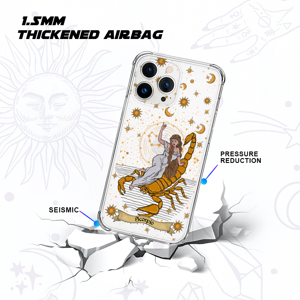 Purplehecate Scorpio Zodiac Clear Phone Case