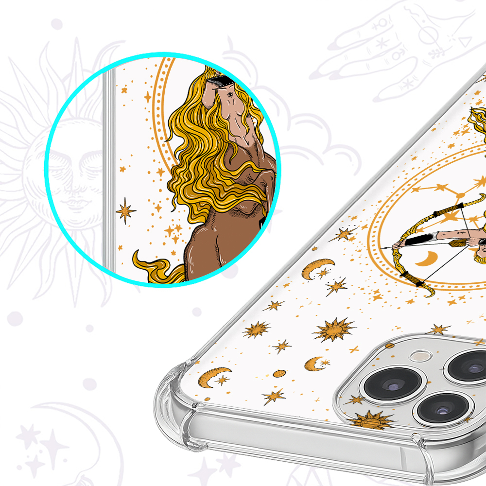 Purplehecate Sagittarius Zodiac Clear Phone Case