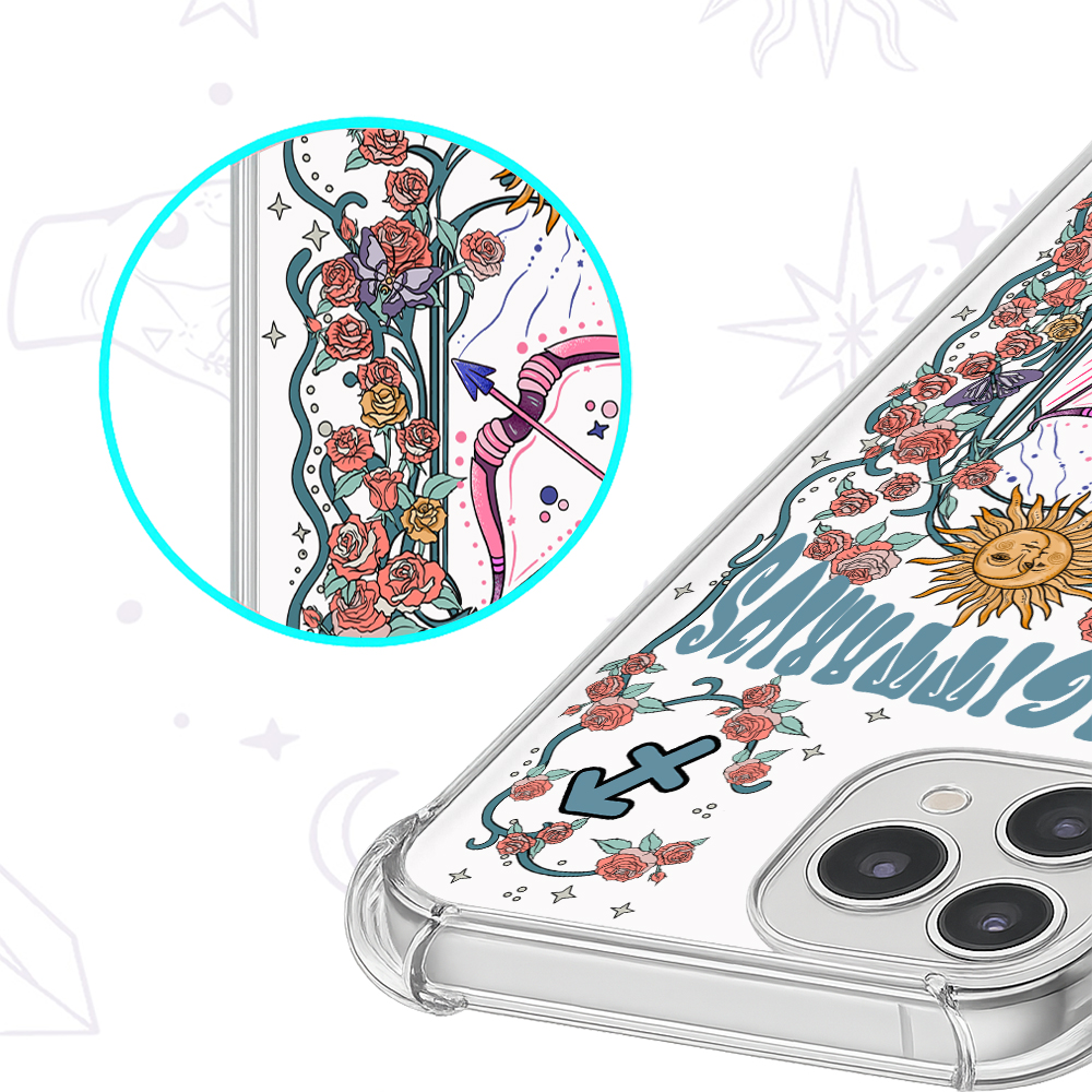 Purplehecate Sagittarius Spirit Zodiac Clear Phone Case