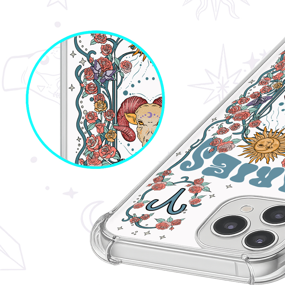 Purplehecate Aries Spirit Zodiac Clear Phone Case