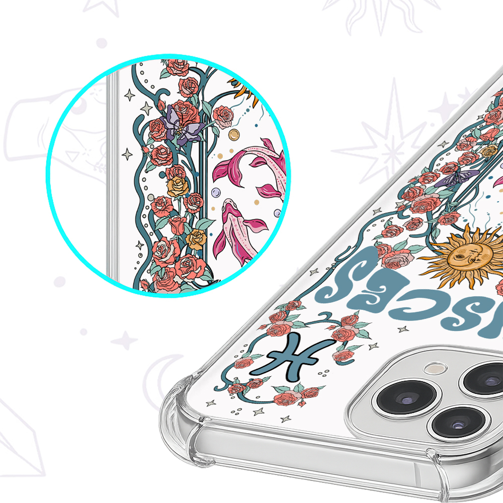 Purplehecate Pisces Spirit Zodiac Clear Phone Case