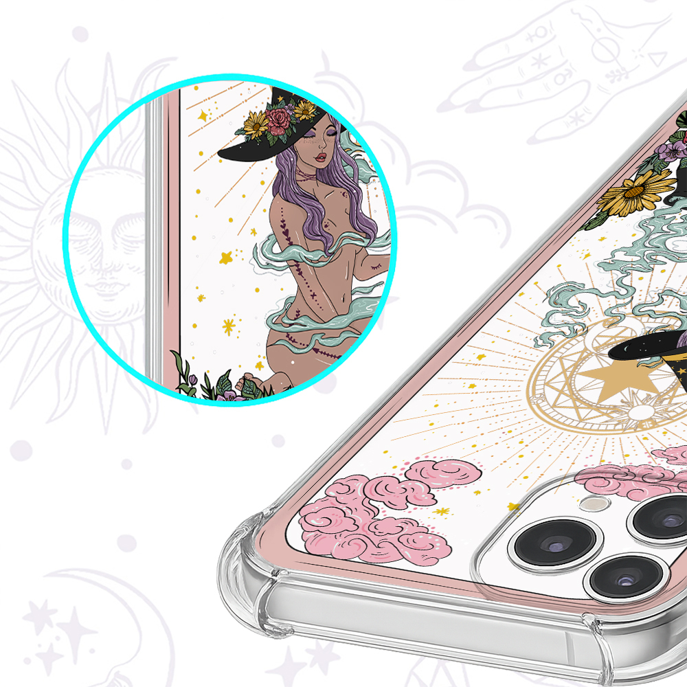 Purplehecate The Witch Tarot Clear Phone Case