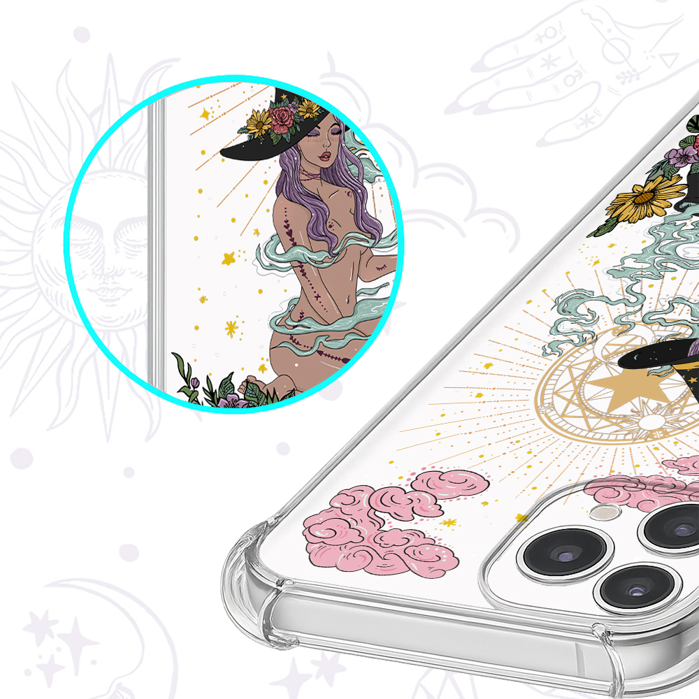 Purplehecate The Witch Clear Phone Case