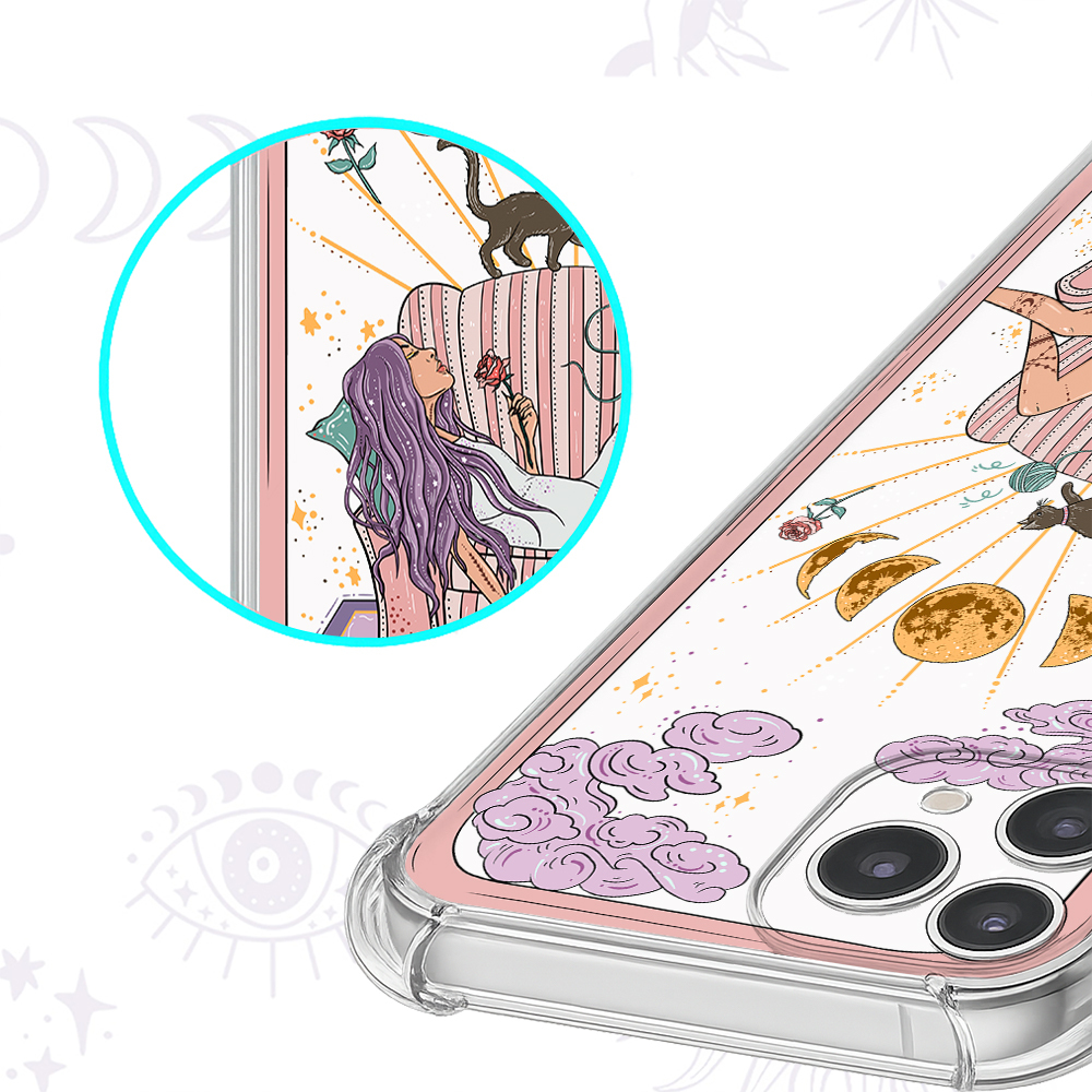 Purplehecate  The Cat Mom Tarot Clear Phone Case