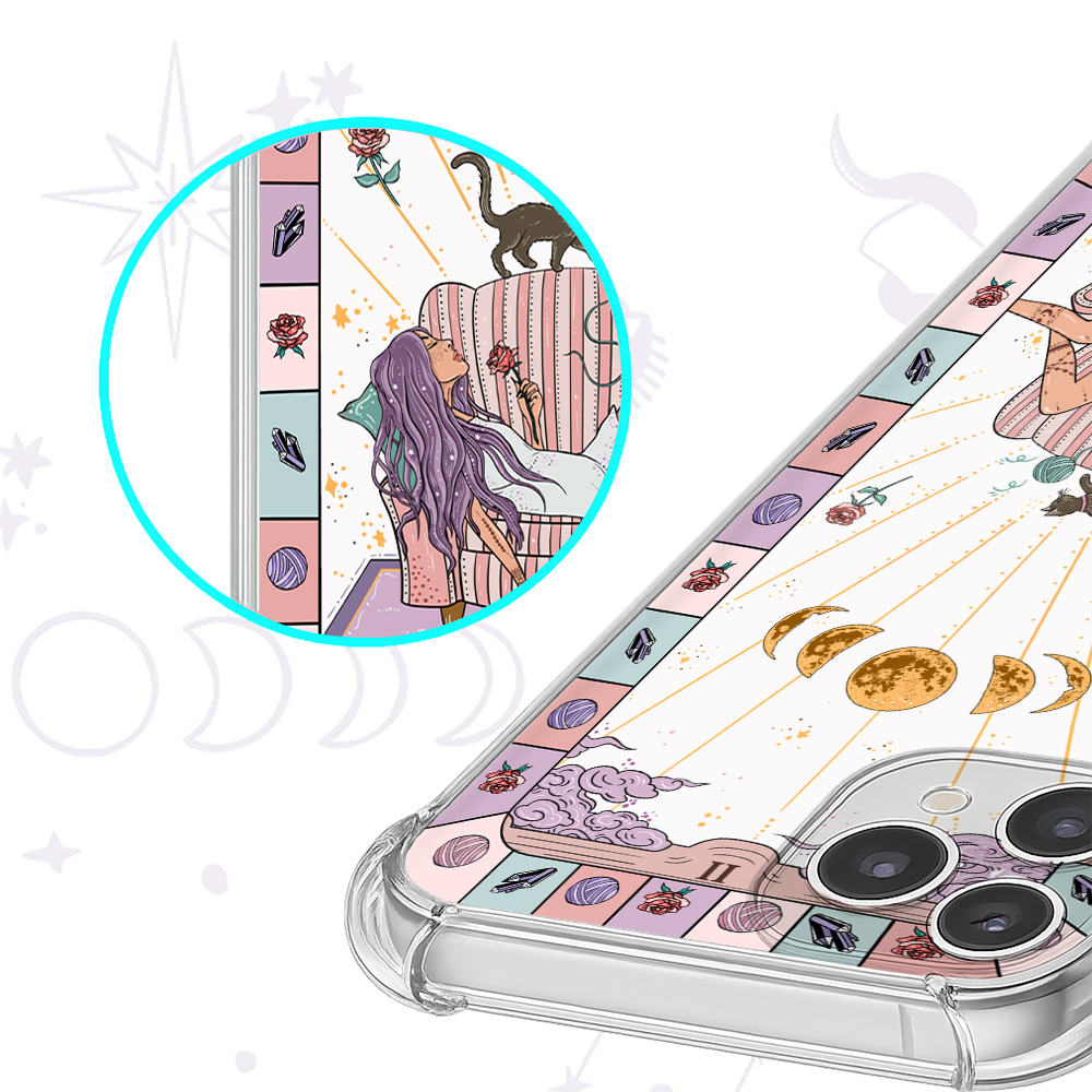 Purplehecate The Cat Mom Clear Phone Case