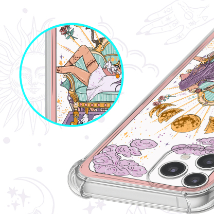 Purplehecate The Dog Mom Tarot Clear Phone Case