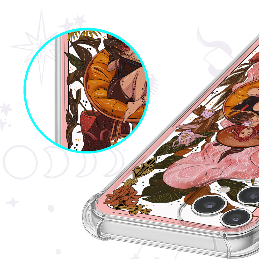 Purplehecate The Reader Tarot Clear Phone Case