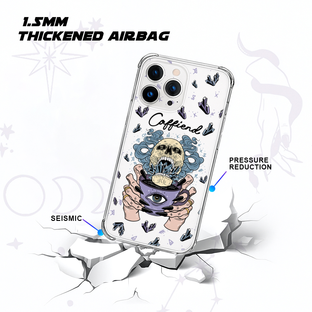 Purplehecate Caffiend Clear Phone Case