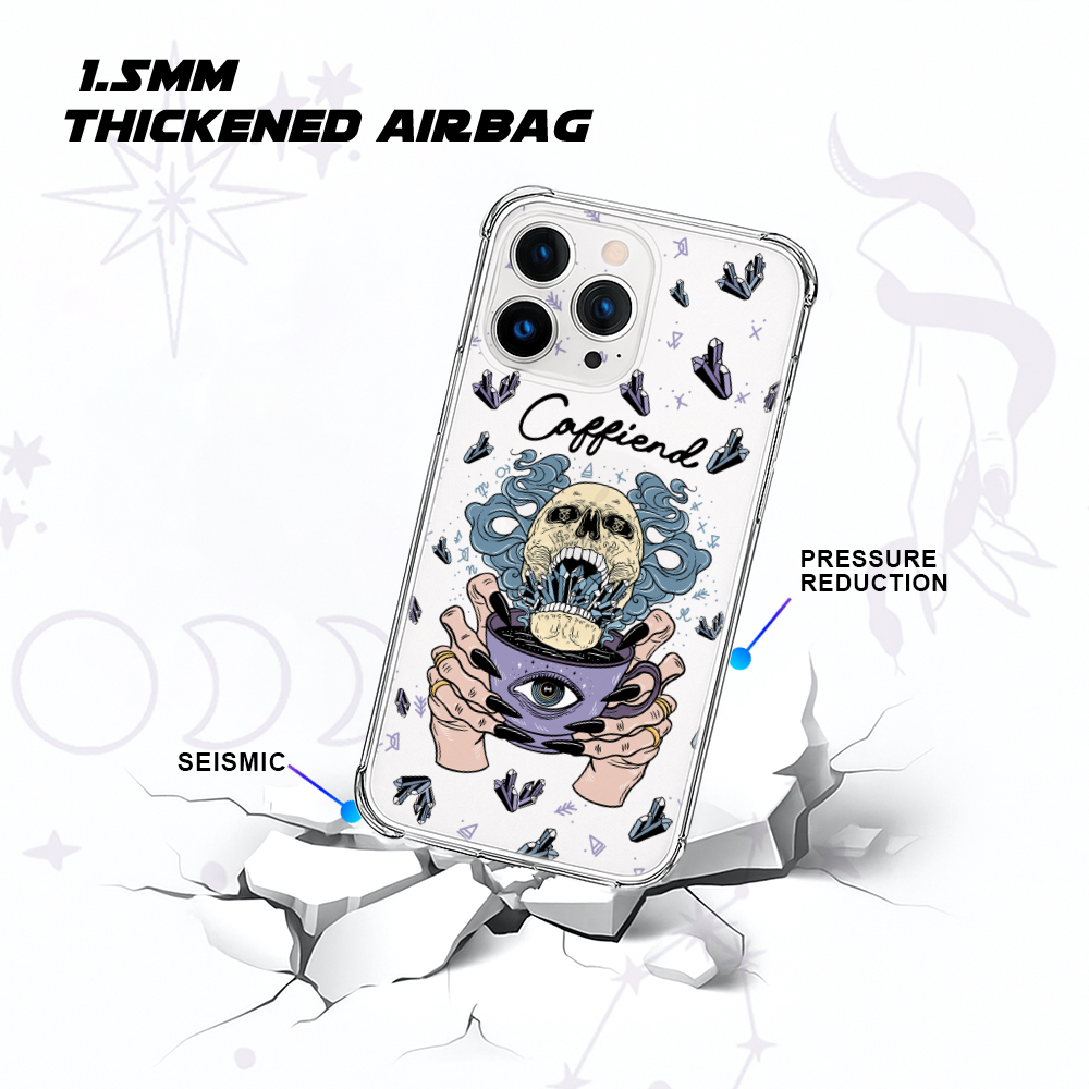 Purplehecate Caffiend Clear Phone Case