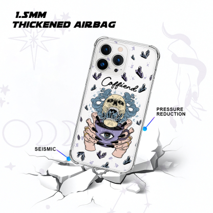 Purplehecate Caffiend Clear Phone Case