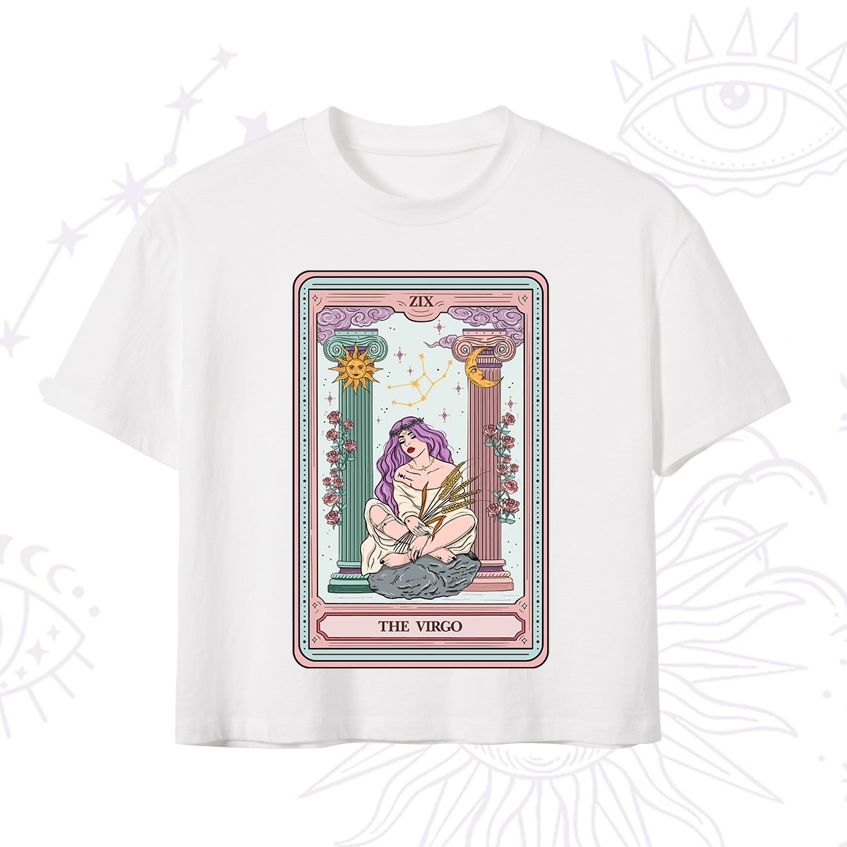 Purplehecate The Virgo Goddess Tarot Crop T-Shirt