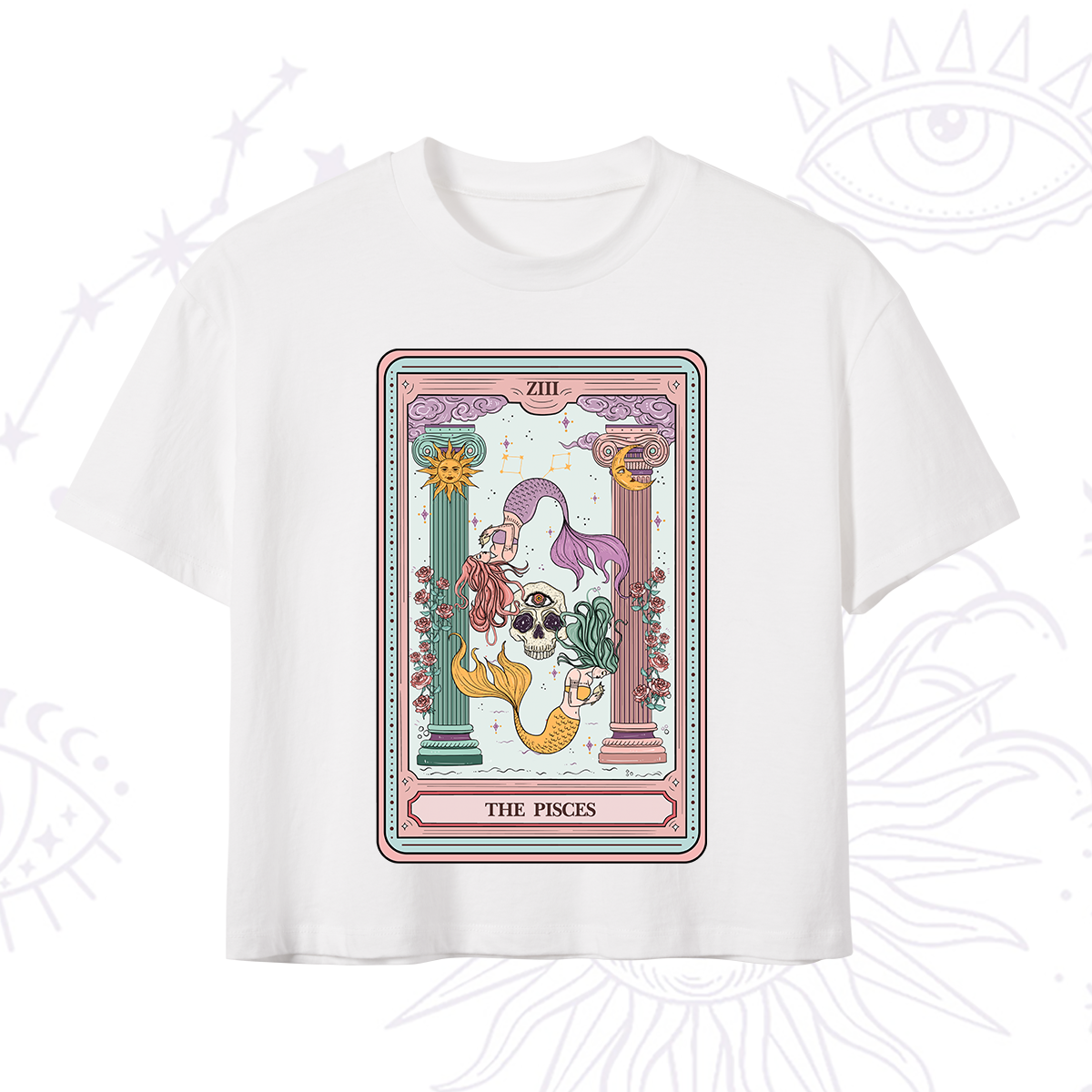 Purplehecate The Pisces Goddess Tarot Crop T-Shirt