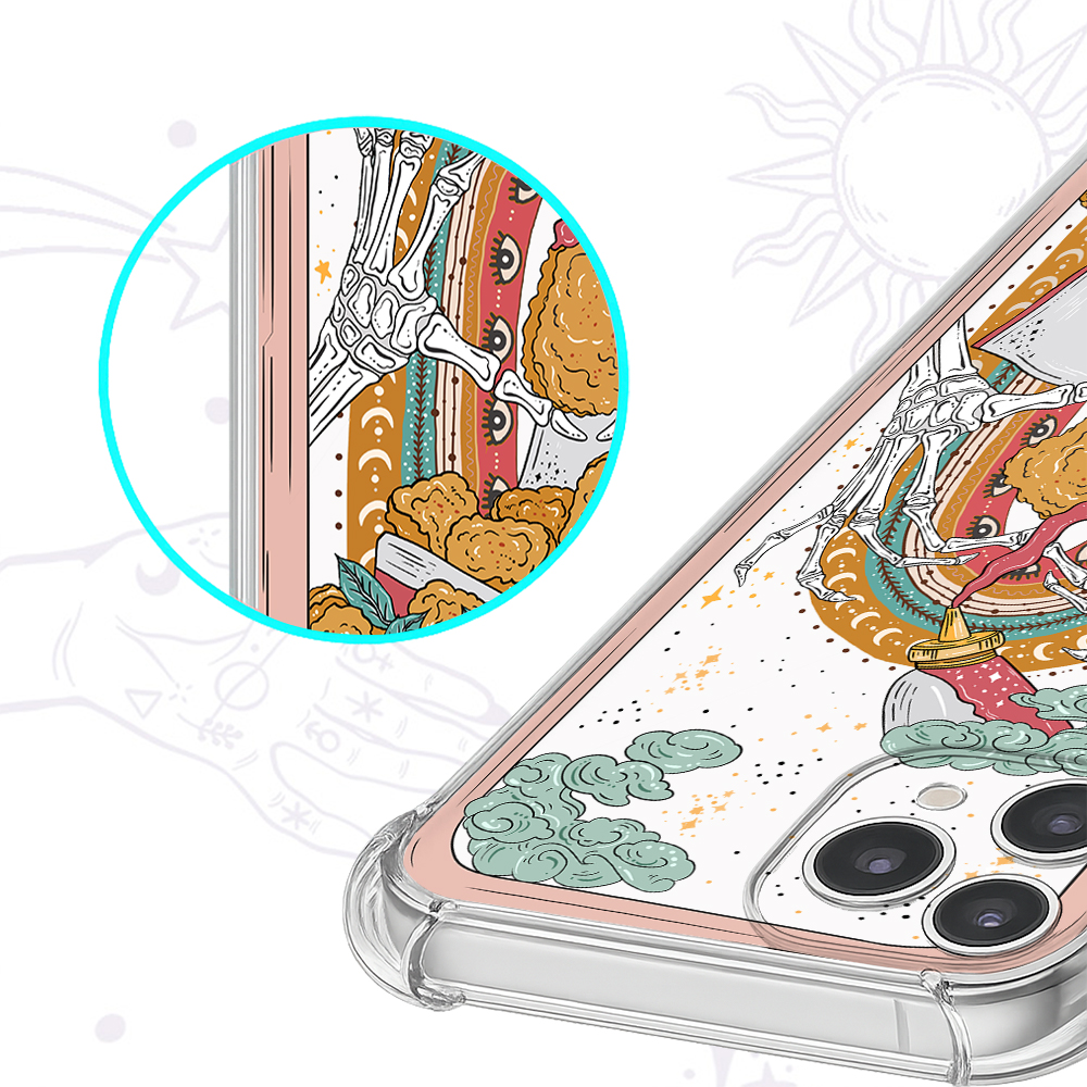 Purplehecate The Chicken Nugget Food Tarot Clear Phone Case