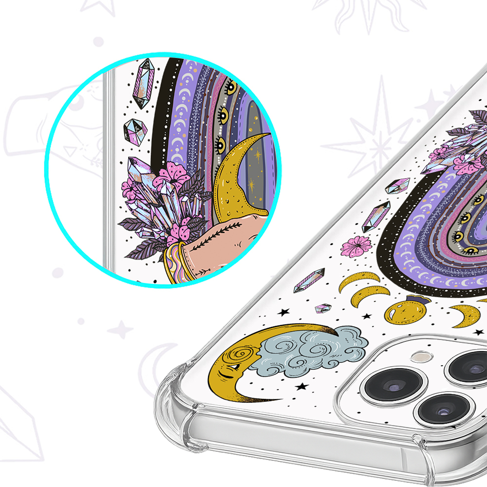 Purplehecate Gothic Mama Rainbow Clear Phone Case