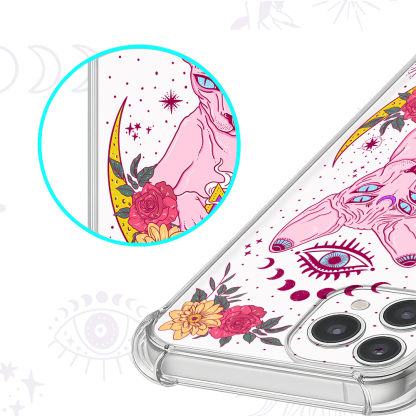 Purplehecate Moon Phase Cat Clear Phone Case