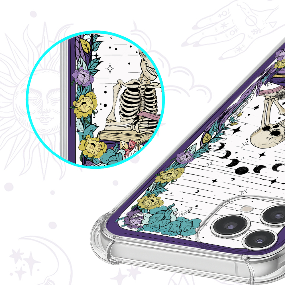 Purplehecate The Reader Tarot Card Clear Phone Case