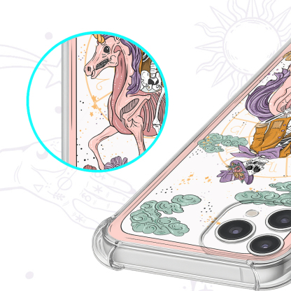 Purplehecate The Audacity Tarot Card Clear Phone Case