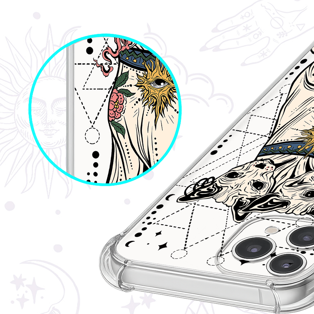 Purplehecate The Cat Goddess Bastet Clear Phone Case