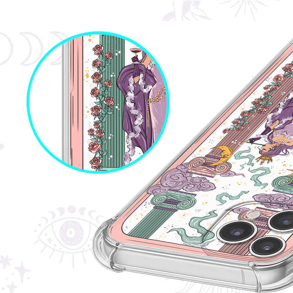 Purplehecate The High Priestess Tarot Card Clear Phone Case