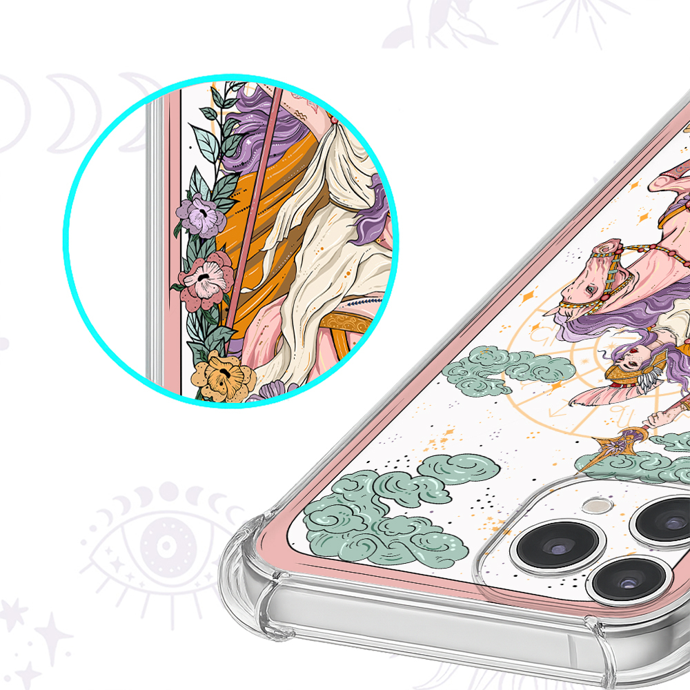 Purplehecate The Audacity Tarot Card Clear Phone Case