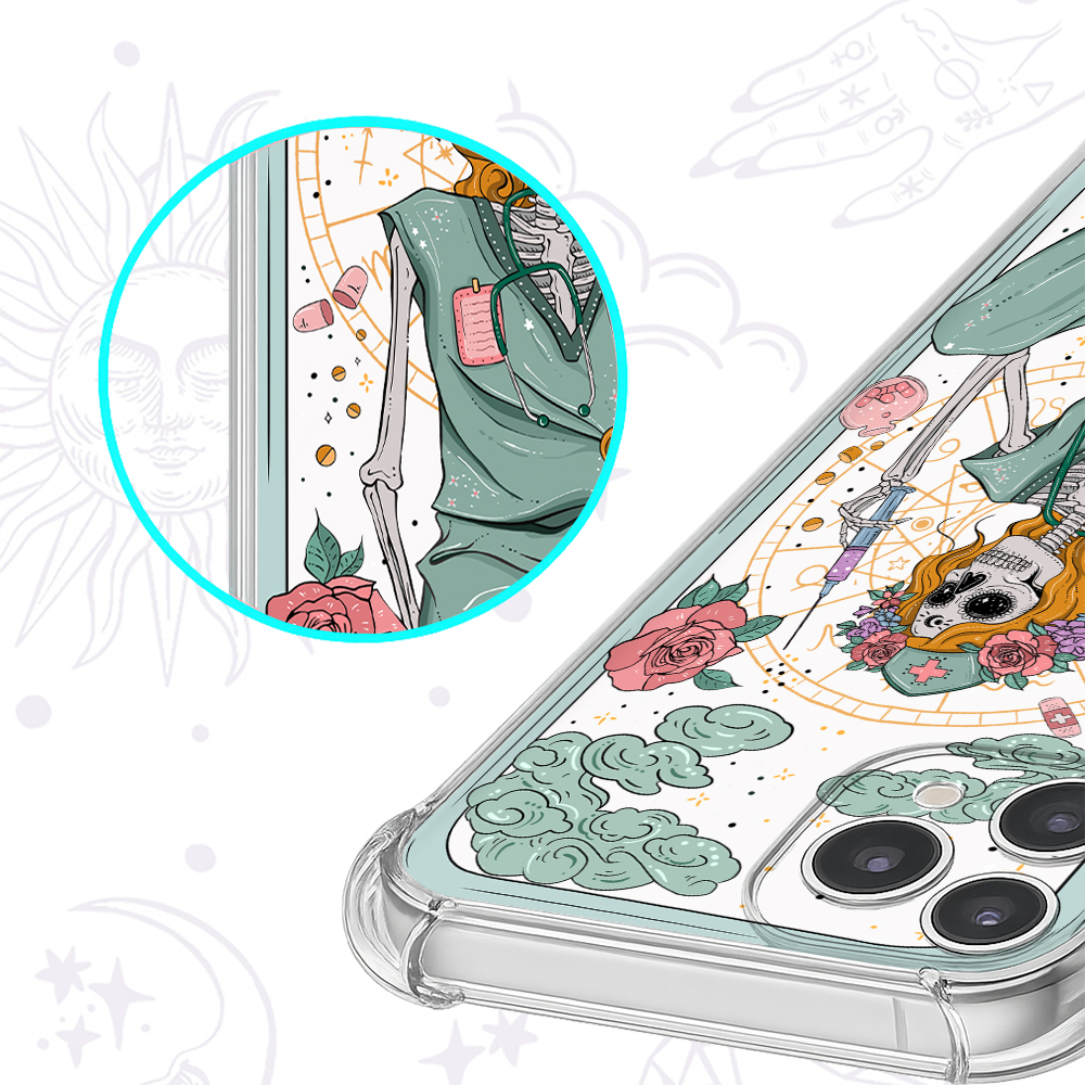 Purplehecate The Nurse Tarot Clear Phone Case