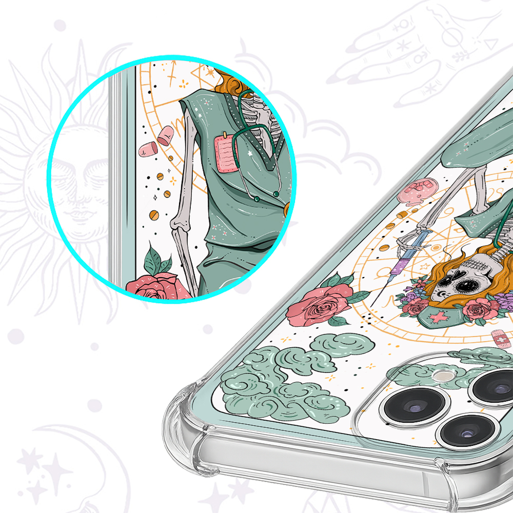 Purplehecate The Nurse Tarot Clear Phone Case