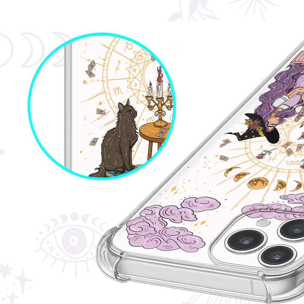 Purplehecate The Cat Witch Mom Clear Phone Case