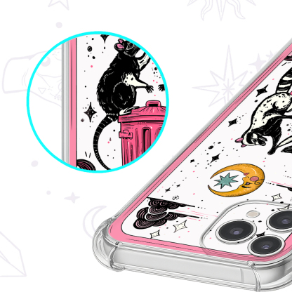 Purplehecate The Team Trash Opossum Tarot Clear Phone Case