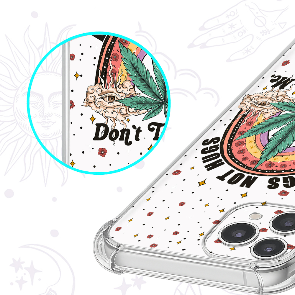 Purplehecate Drugs Not Hugs Clear Phone Case