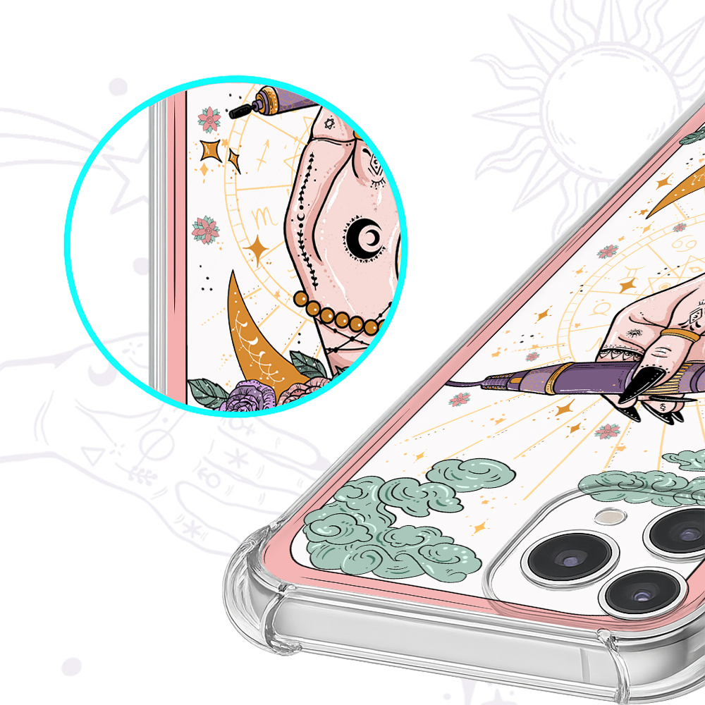 Purplehecate The Nail Tech Tarot Card Clear Phone Case