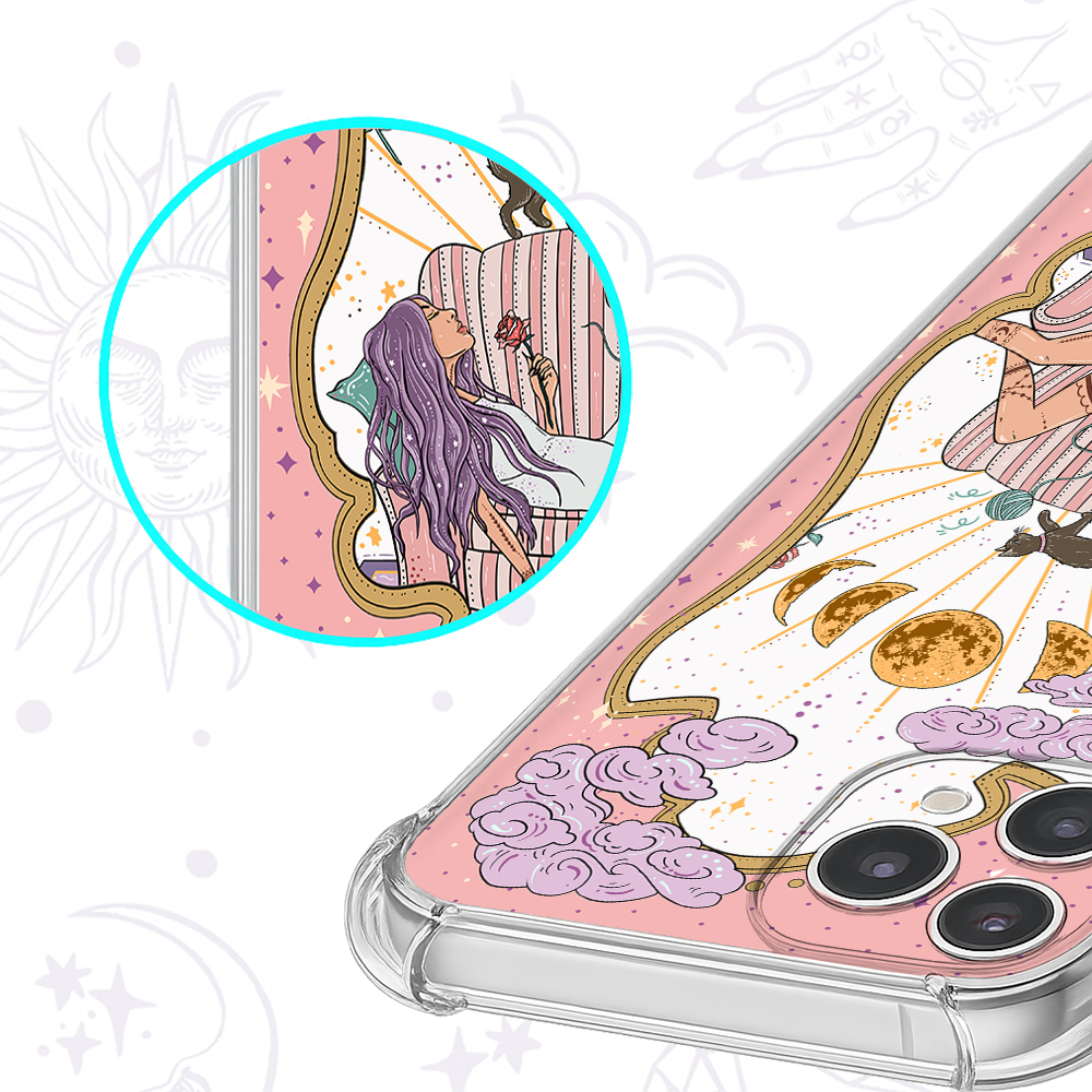 Purplehecate The Cat Mom Tarot Mirror Clear Phone Case