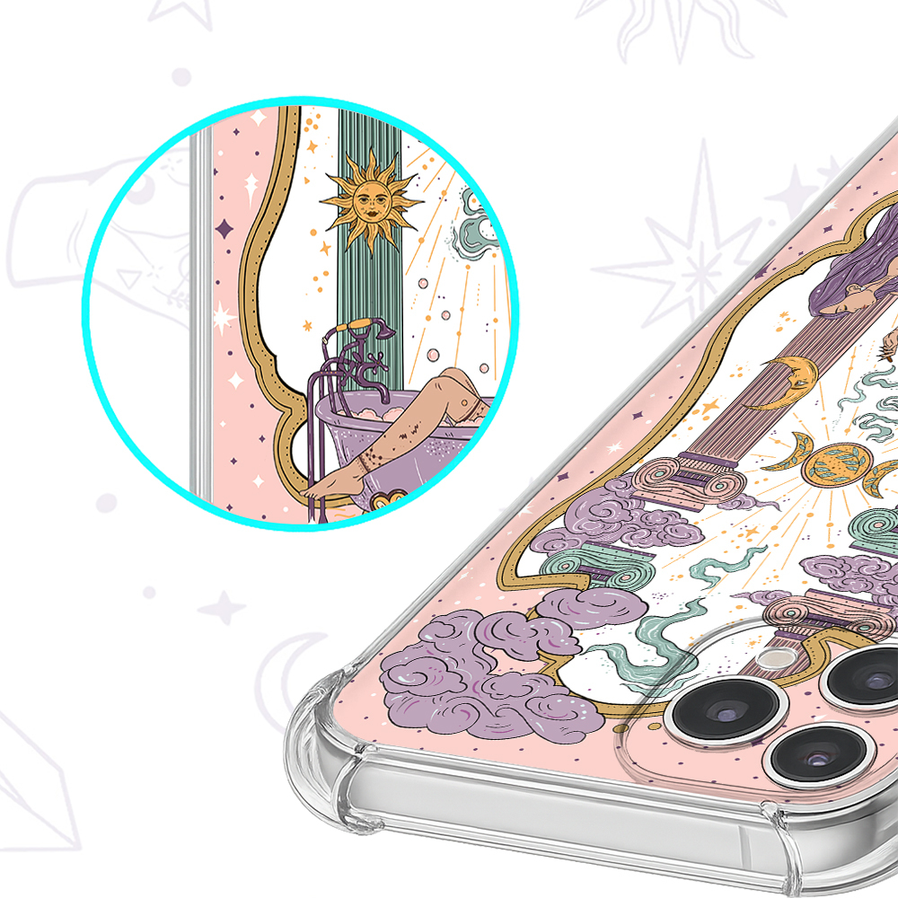 Purplehecate The High Priestess Tarot Mirror Clear Phone Case