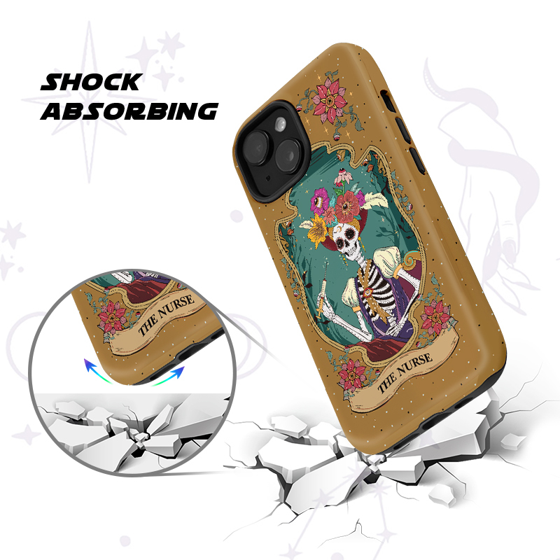 Purplehecate The Nurse Funny Tarot Card Ancient Mirror Phone Case