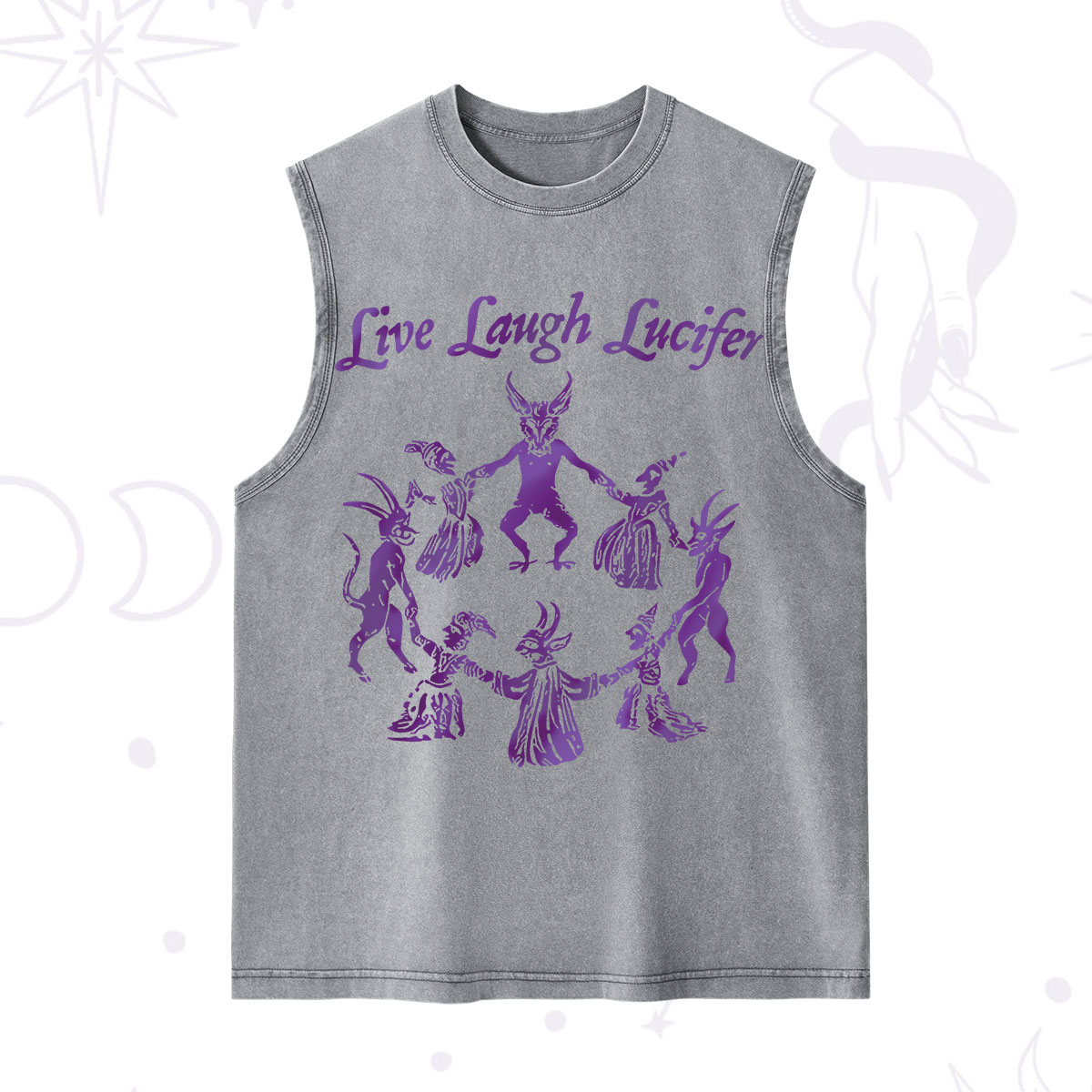 Purplehecate Live Laugh Lucifer Satanic Washed Tank
