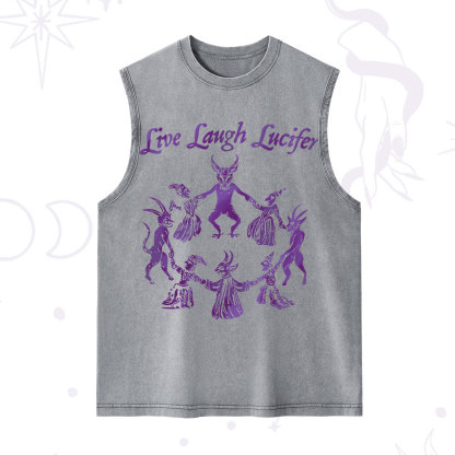 Purplehecate Live Laugh Lucifer Satanic Washed Tank