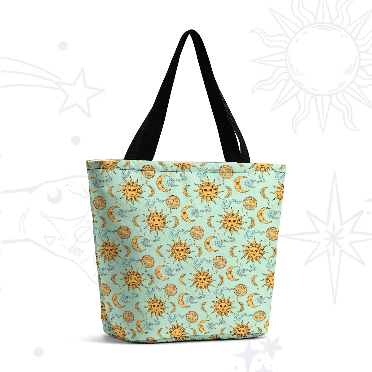 Purplehecate Magic of Sun and Moon Tote Shopping Bag