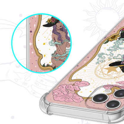 Purplehecate The Witch Tarot Ancient Mirror Clear Phone Case