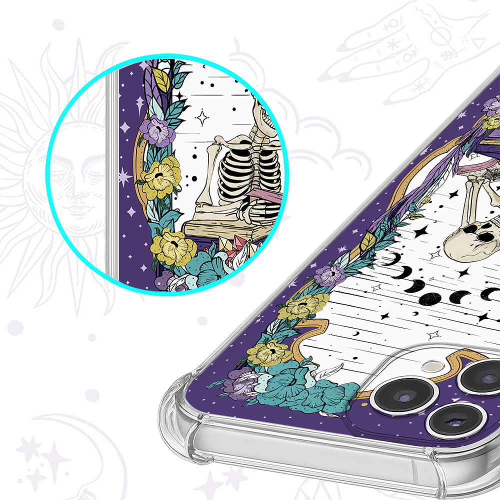 Purplehecate The Reader Tarot Card Clear Phone Case