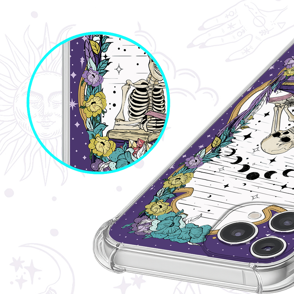 Purplehecate The Reader Tarot Card Clear Phone Case