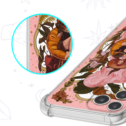 Purplehecate The Reader Tarot Card Clear Phone Case