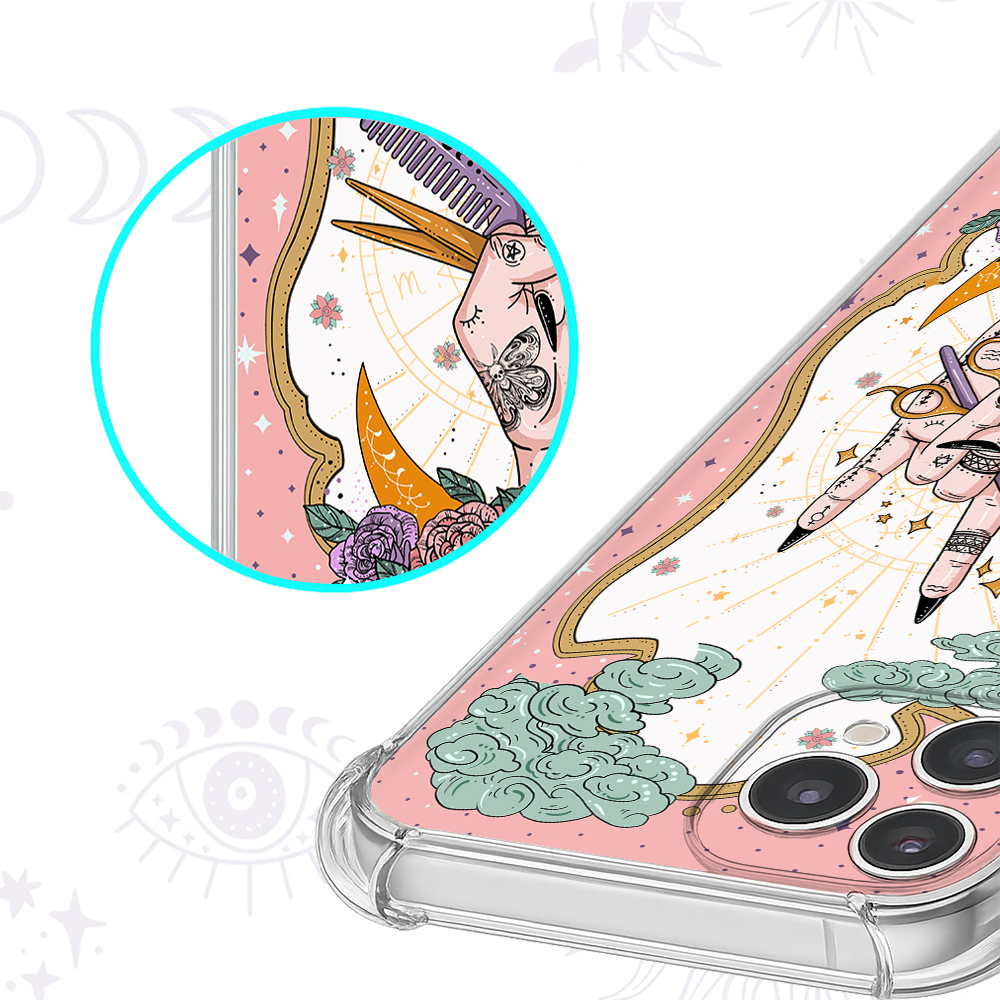 Purplehecate The Hair Stylist Tarot Clear Phone Case