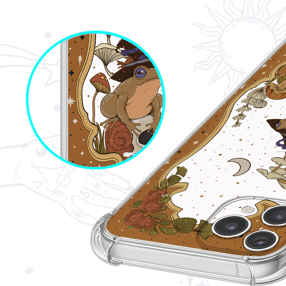 Purplehecate The Frog Tarot Clear Phone Case