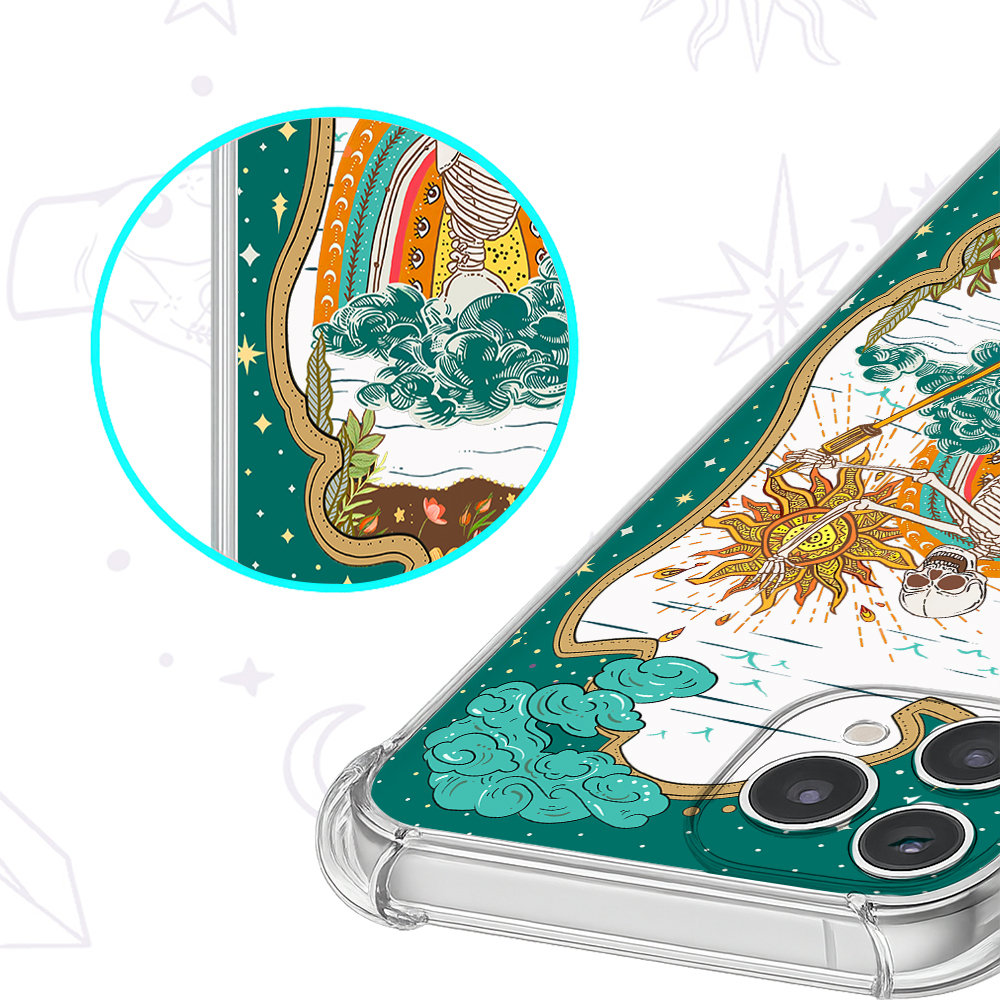 Purplehecate The Audacity Tarot Card Clear Phone Case