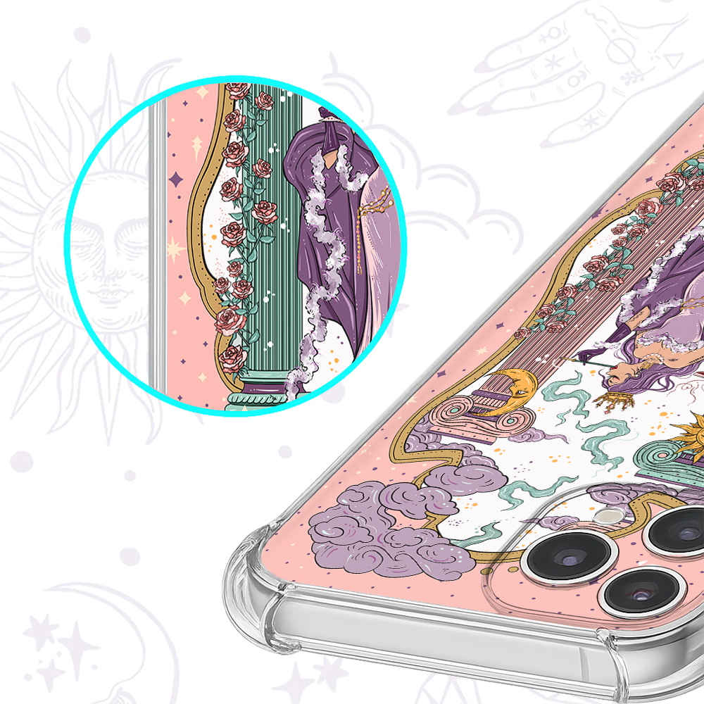 Purplehecate The High Priestess Tarot Card Clear Phone Case