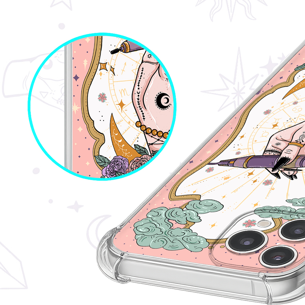 Purplehecate The Nail Tech Tarot Card Clear Phone Case