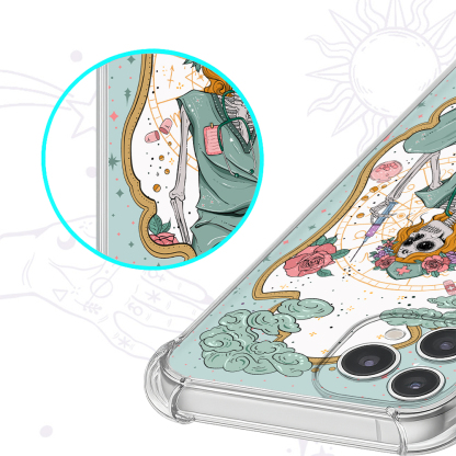 Purplehecate The Nurse Tarot Clear Phone Case