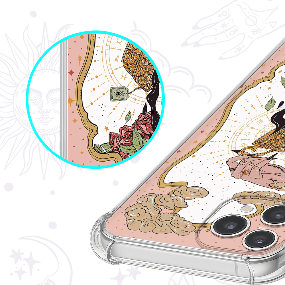Purplehecate The Tea Food Tarot Clear Phone Case