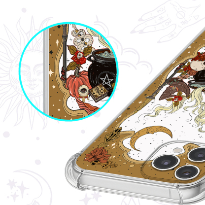 Purplehecate The Witch Magical Tarot Clear Phone Case