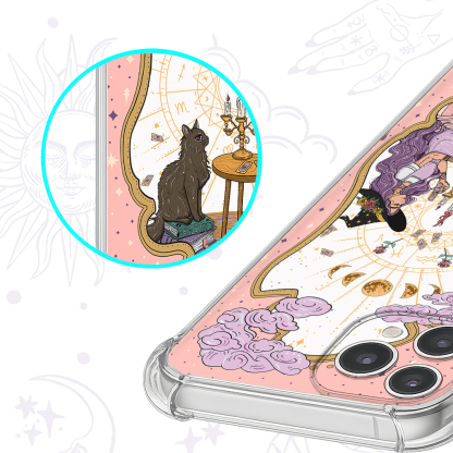Purplehecate The Cat Witch Mom Tarot Clear Phone Case