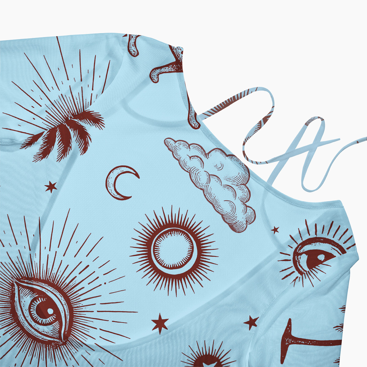 Purplehecate Eye of the Universe Beachwear Cover-Up Dress